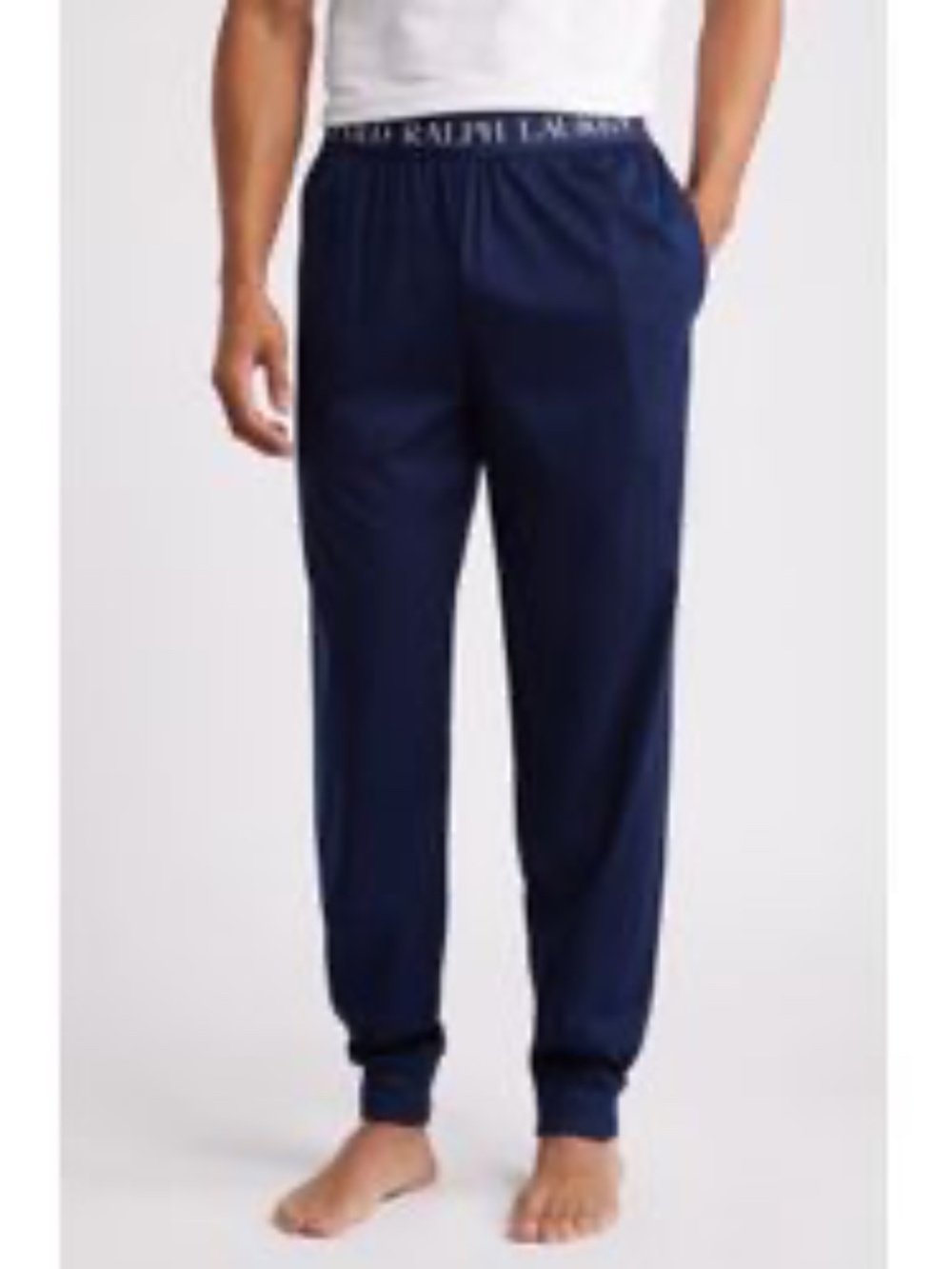 Polo Ralph Lauren Men's Mercerized Cotton Pajama Joggers In Cruise Navy - size M - Picture 3 of 6